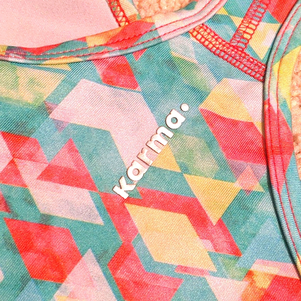Karma Racerback Tank Top with Ruched Sides - Picture 7 of 7